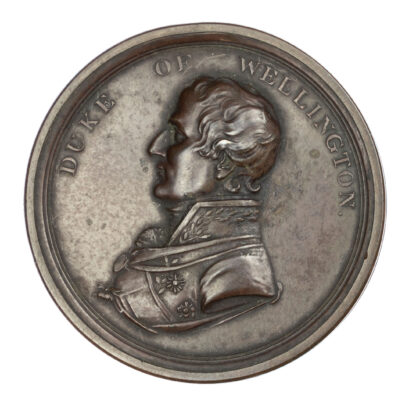 George III, Wellington, Continental Victories Copper Box Medal 1815