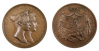 Greece, Otto I (1832-1862) and Queen Amalia, Bronze Marriage Medal 1836