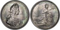 William III (1697-1702) Treaty of Ryswick and the State of Britain in 1697, Silver Medal