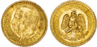 Mexico, gold 2½ Peso, 1945