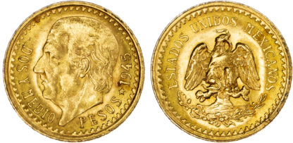 Mexico, gold 2½ Peso, 1945