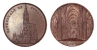France, Strasbourg Cathedral, Copper Medal 1861