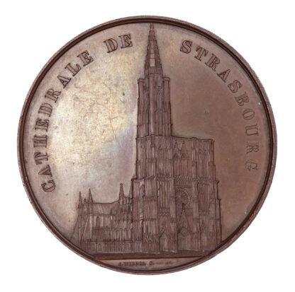 France, Strasbourg Cathedral, Copper Medal 1861
