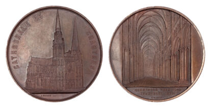 France, Chartres Cathedral, Copper Medal 1861