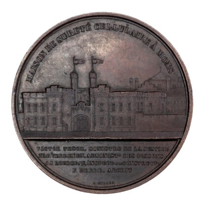 Belgium, Mons, Maison de Surete (Prison), Copper Medal 1867