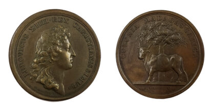 French Madagascar, Louis XIV (1643-1715), AE Medal 1665