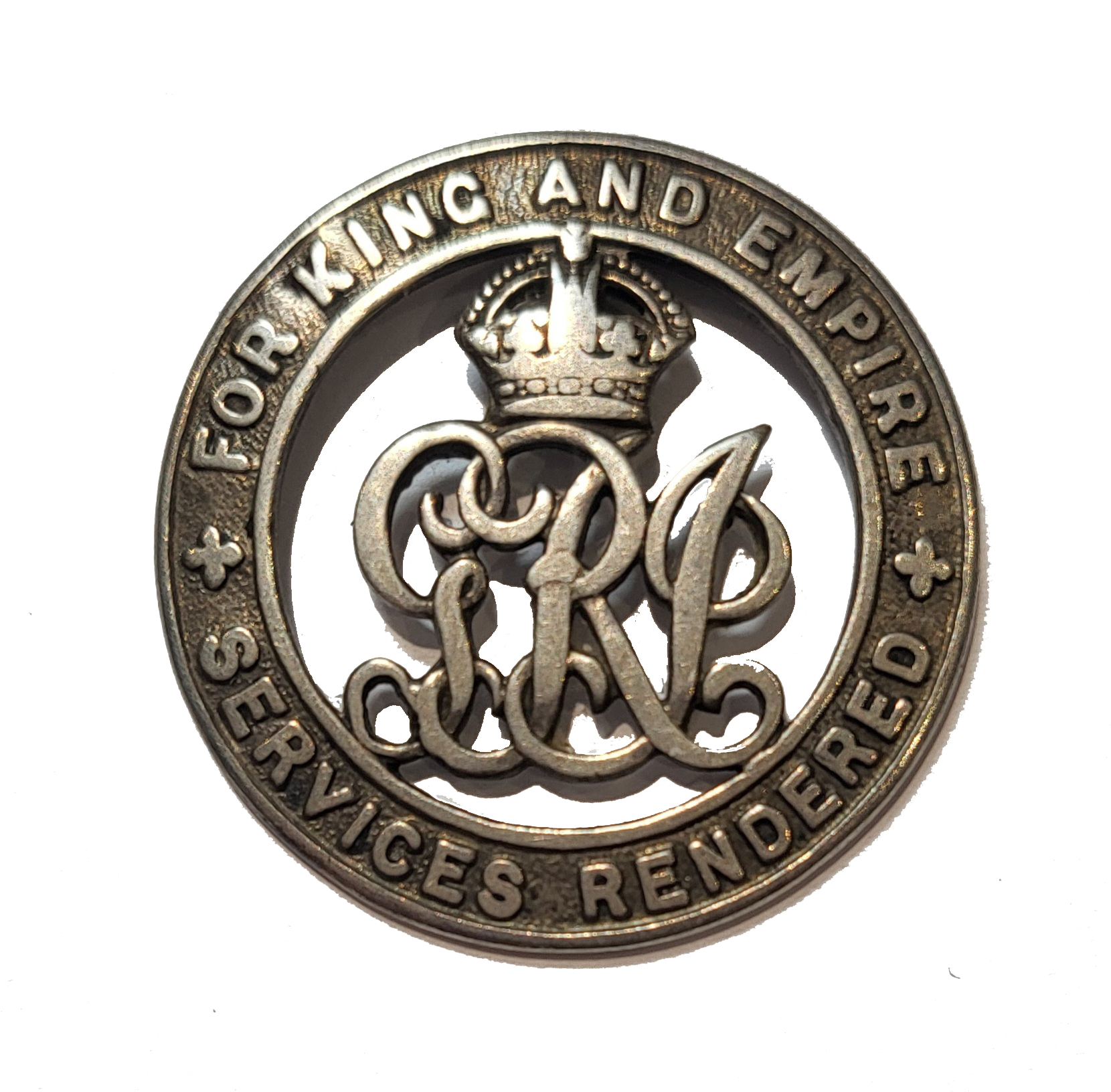 Great War Silver War Badge awarded to Gunner William Matcham