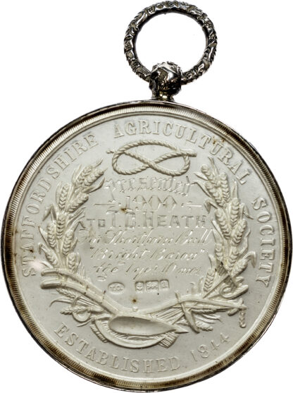 Staffordshire Agricultural Society, a Silver Prize Medal, 1900