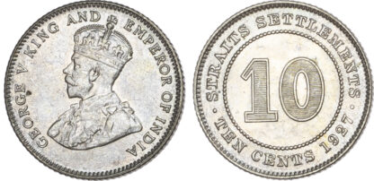 Straits Settlements, George V (1910-1936), silver 10 Cents
