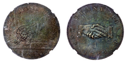 Sierra Leone, bronze Proof Penny, 1791 - large type