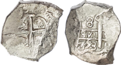 Bolivia, Ferdinand VI (1746-1759), silver Cob of 8 Reales, 1753