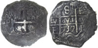 Bolivia, Philip V (1700-1746), silver Cob of 8 Reales, 1737 PE