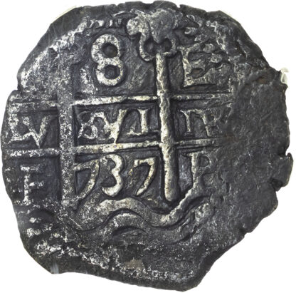 Bolivia, Philip V (1700-1746), silver Cob of 8 Reales, 1737 PE