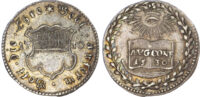 Germany, Ulm, silver Pattern strike from the dies of a Half Ducat, 1730