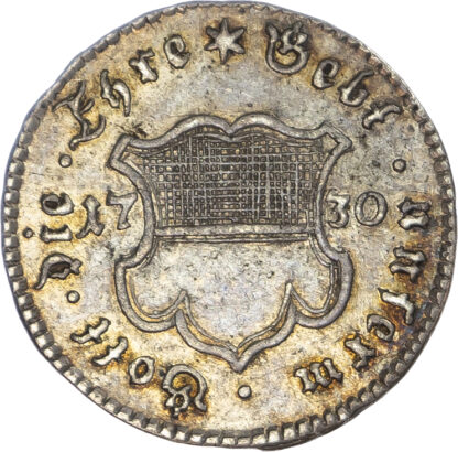 Germany, Ulm, silver Pattern strike from the dies of a Half Ducat, 1730