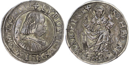 Italy, Messerano, Ludovico II Fieschi (1528-1532), silver Testone