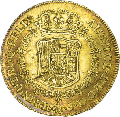 Colombia, Charles III (1759-1788), gold 8 Escudos 1766 JV - rare