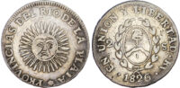 Argentina, Rio de la Plata, silver 2 Soles 1826 RA