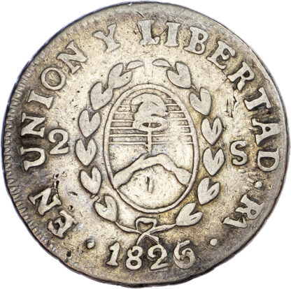 Argentina, Rio de la Plata, silver 2 Soles 1826 RA