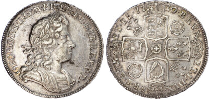 George I, ‘Roses and Plumes’ Halfcrown, 1720