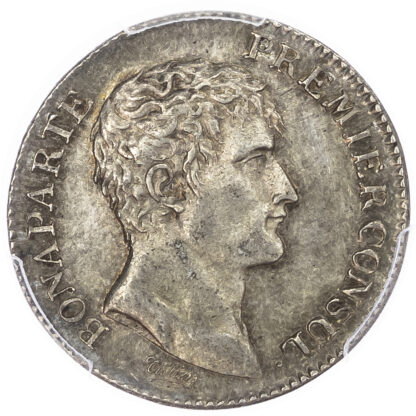 France, Napoleon I (as First Consul, 1799-1804), silver Franc - AU 58