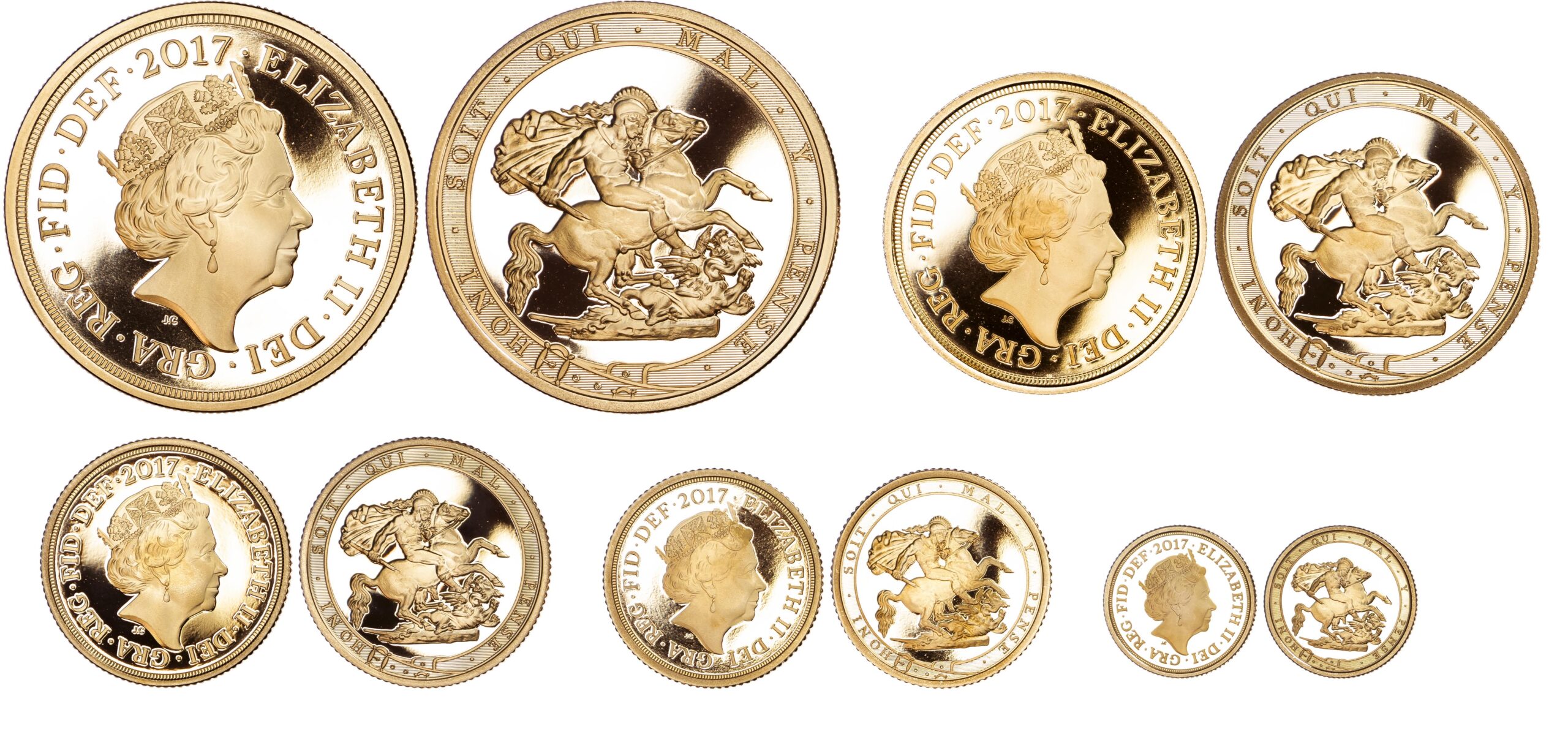 Elizabeth II, Sovereign Five Coin Proof Set, 2017