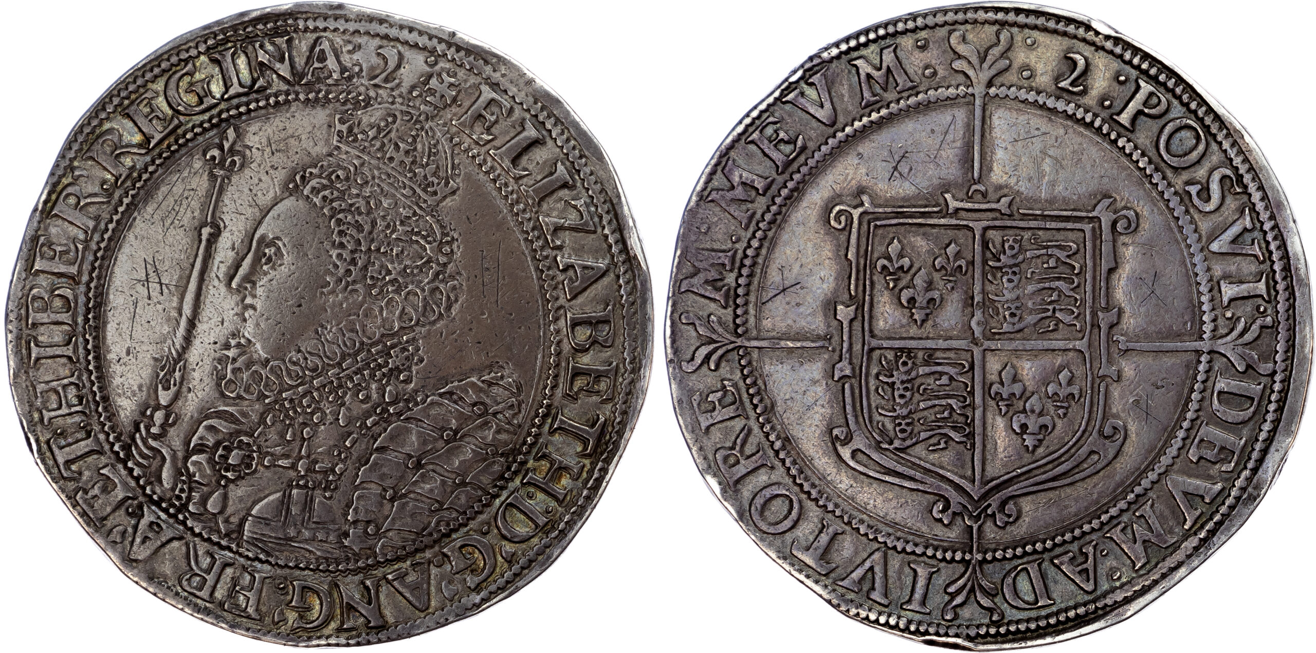 Elizabeth I, Crown, mm 2 (1602) - Well Struck!