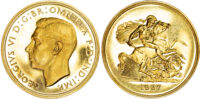 George VI, Proof Five Pounds, 1937