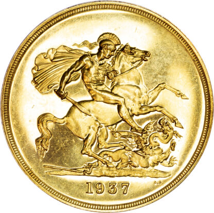 George VI, Proof Five Pounds, 1937