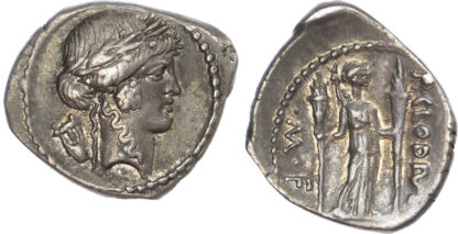 P. Clodius M.f. Turrinus, Silver Denarius