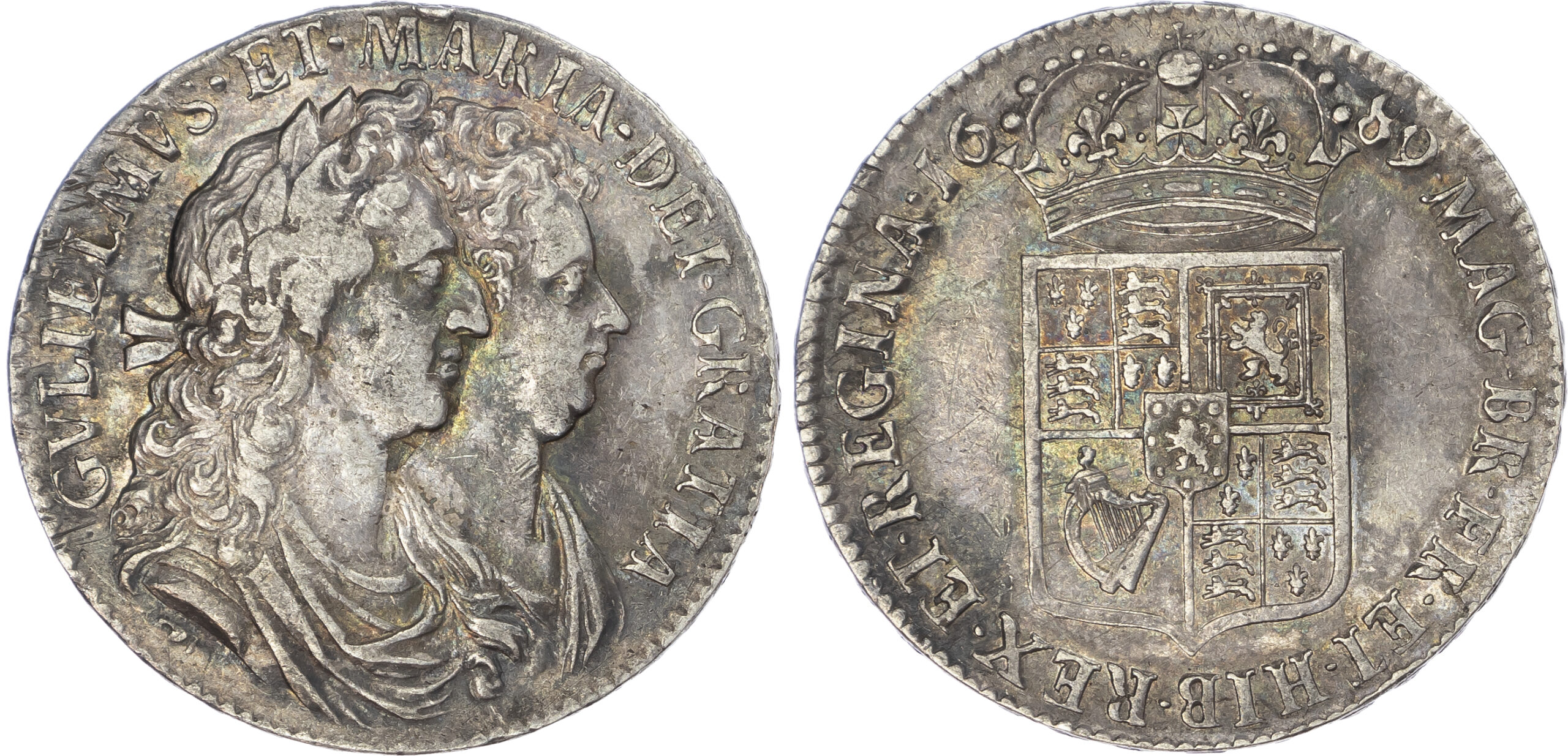 William and Mary, Halfcrown, 1689