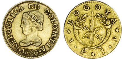 Colombia, gold Peso, 1826