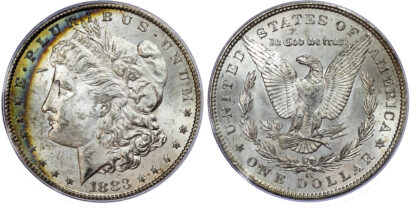 USA, silver Morgan Dollar, 1883, Carson City - MS 62