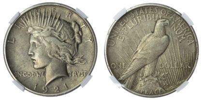 USA, silver High Relief Peace Dollar, 1921 - XF Details