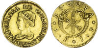 Colombia, gold Peso, 1826