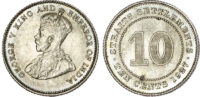Straits Settlements, George V (1910-1936), silver 10 Cents