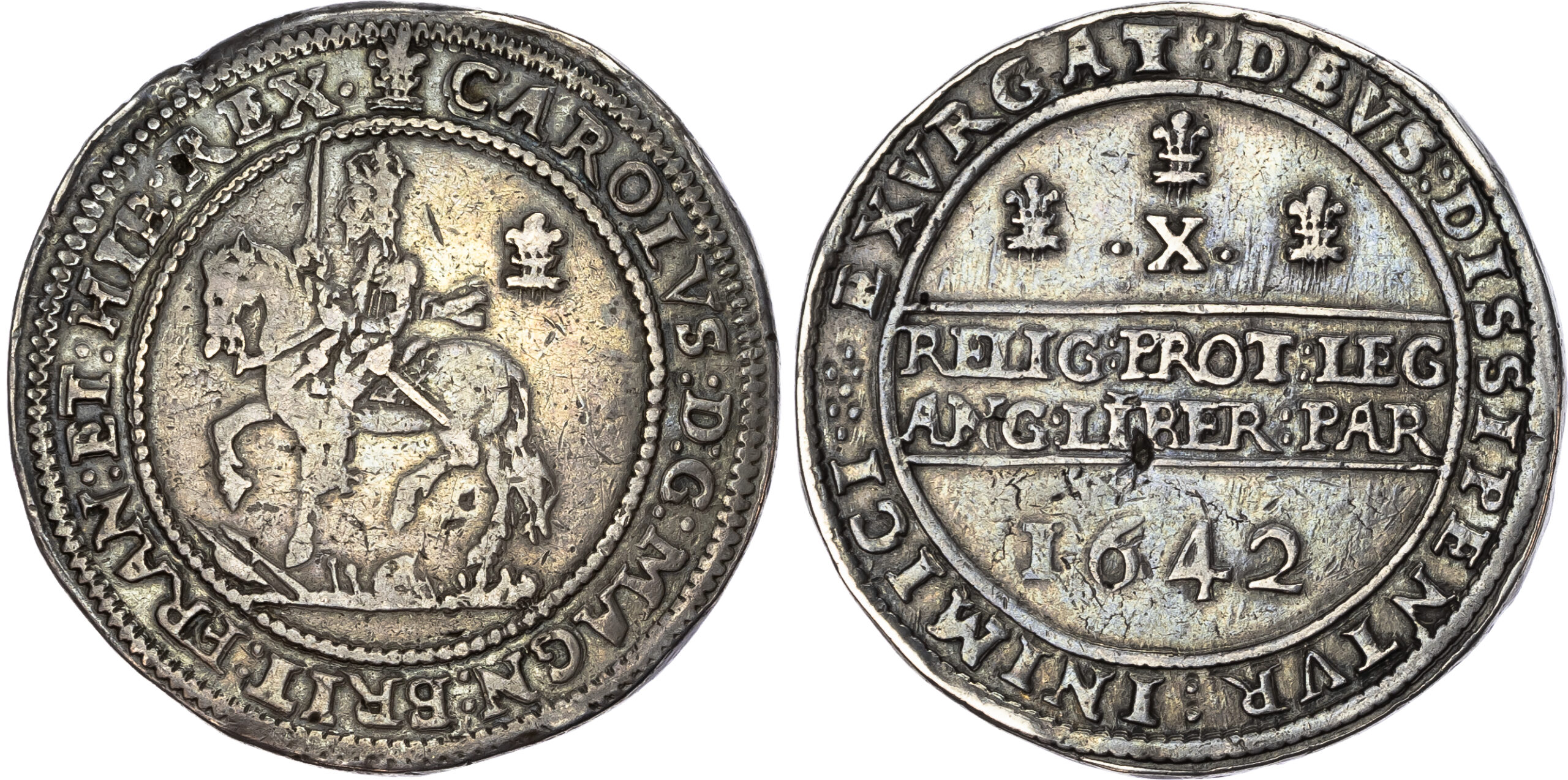 1642 Charles I Oxford Halfpound