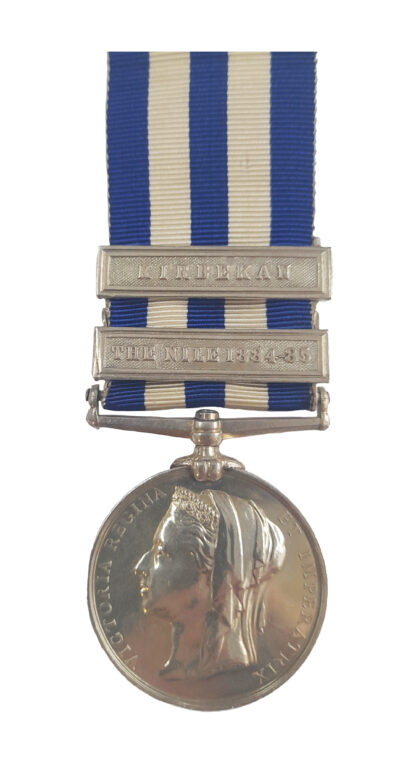Egypt Medal 1882-89, dated Reverse, two clasps to Private B. Hughes