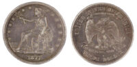 USA, silver Trade Dollar, 1877, San Francisco - XF Detail