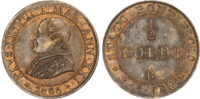 Italy, Papal States, Pius IX (1846-1870), copper Mezzo Soldo