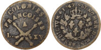 USA, French Colonies, bronze Sou, 1767-A