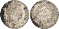 France, First Empire, Napoleon (1804-1815), silver 5 Francs, 1808 A