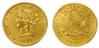 USA, Liberty Head, gold 10 Dollars, 1901