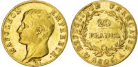 France, First Empire, Napoleon I (1804-1814), gold 20 Francs