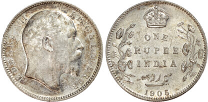 India, EIC, Edward VII (1901-1910), silver Rupee, 1905, Bombay