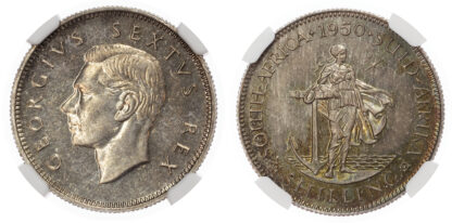 South Africa, George V (1936-1952), silver Proof Shilling, 1950