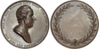 Copper striking of the silver prize medal of the Merchant Taylors’ School, 1806