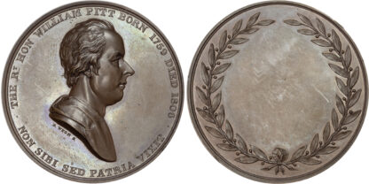 Copper striking of the silver prize medal of the Merchant Taylors’ School, 1806