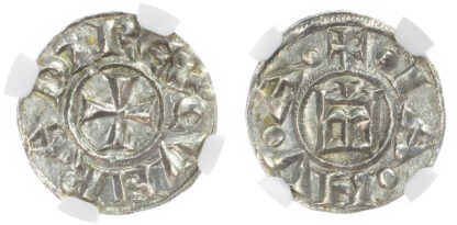 Italy, Genova, silver Denaro - MS 62