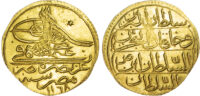 Ottoman Empire, Osman III (AH 1168-1171 / 1754-1757 AD), gold Zeri Mahbub
